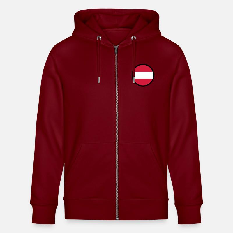 Marqué par l'Autriche - Veste à capuche bio CULTIVATOR Stanley/Stella Unisexe - bordeaux