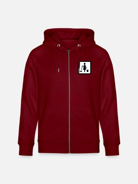 Putzfrau - Stanley/Stella Unisex Bio-Kapuzenjacke CULTIVATOR - Burgunderrot