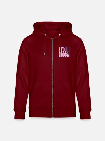 Pet your Dog Spruch - Stanley/Stella Unisex Bio-Kapuzenjacke CULTIVATOR - Burgunderrot