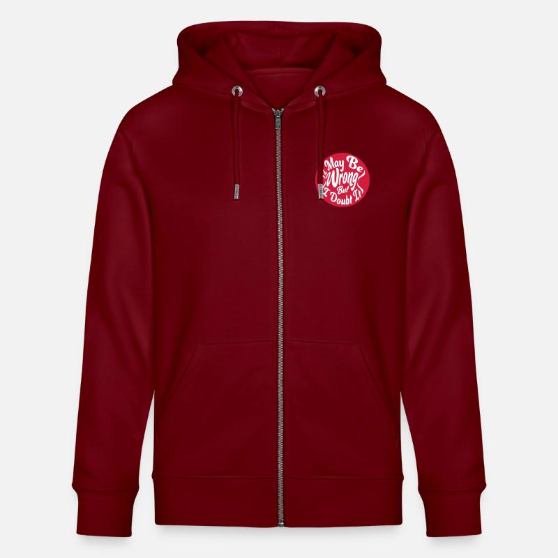 Je peux me tromper - Veste à capuche bio CULTIVATOR Stanley/Stella Unisexe - bordeaux