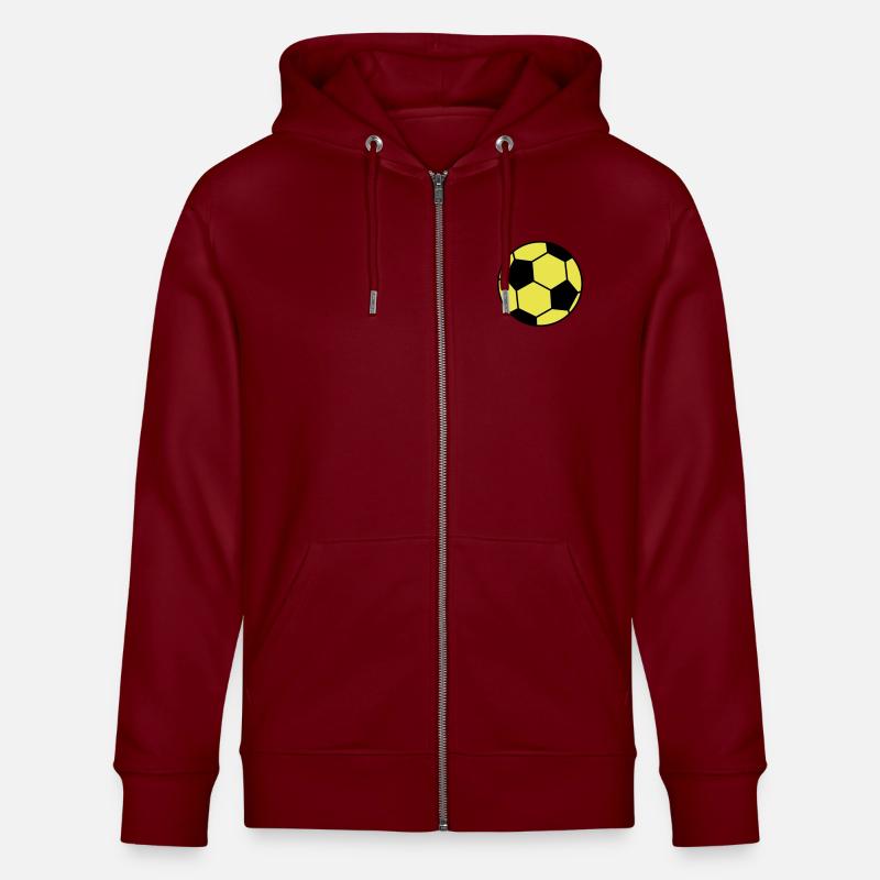 Fußball Ball - Stanley/Stella Unisex Bio-Kapuzenjacke CULTIVATOR  - Burgunderrot