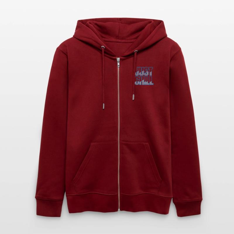 Just Chill Text Logo Veste à capuche bio CULTIVATOR Stanley/Stella Unisexe