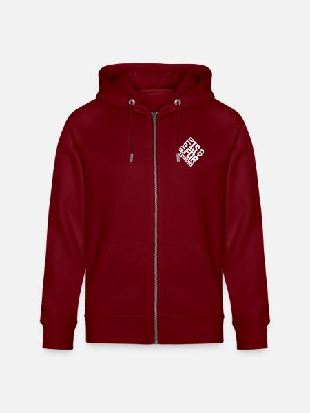 crypto is for virgins - Stanley/Stella CULTIVATOR Unisex Organic Hooded Jacket - burgundy