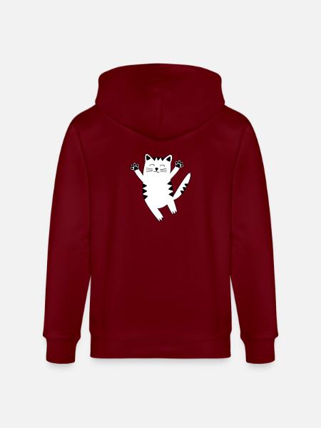cat - Stanley/Stella CULTIVATOR Unisex Organic Hooded Jacket - burgundy