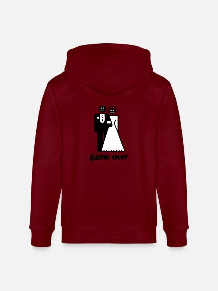 Wedding Game Over - Stanley/Stella CULTIVATOR Unisex Organic Hooded Jacket - burgundy