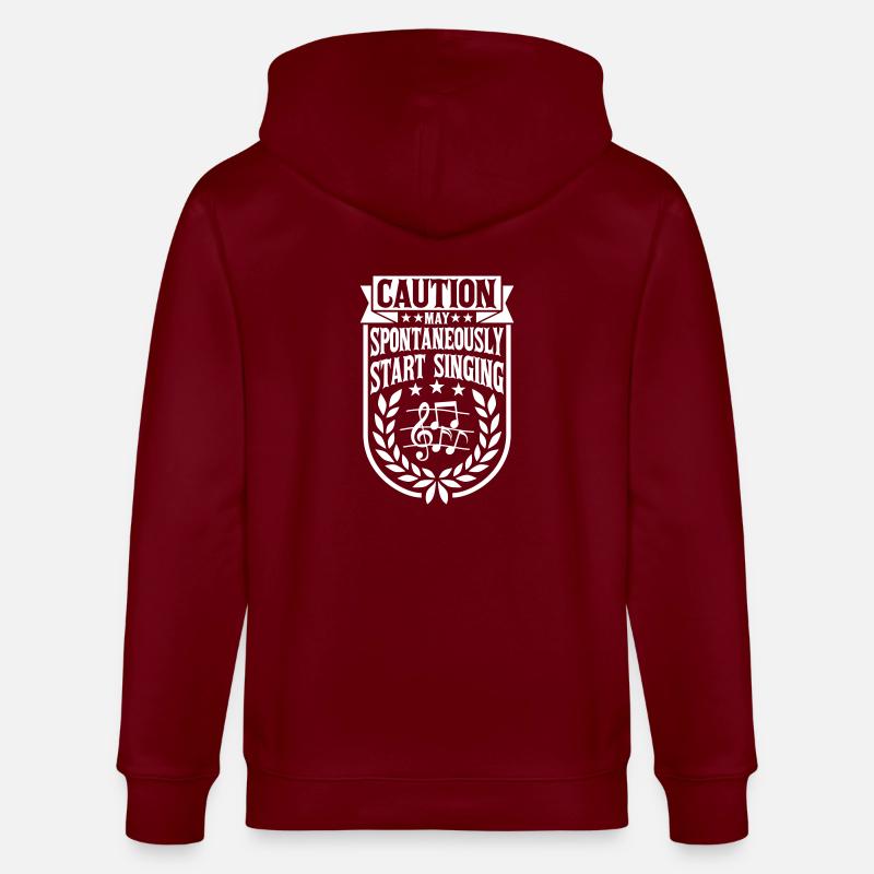 may spontaneously start singing - Stanley/Stella Unisex Bio-Kapuzenjacke CULTIVATOR  - Burgunderrot