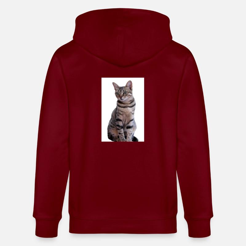 Chat chat noir chaton - Veste à capuche bio CULTIVATOR Stanley/Stella Unisexe - bordeaux