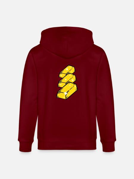gold_po3 - Stanley/Stella CULTIVATOR Unisex Organic Hooded Jacket - burgundy