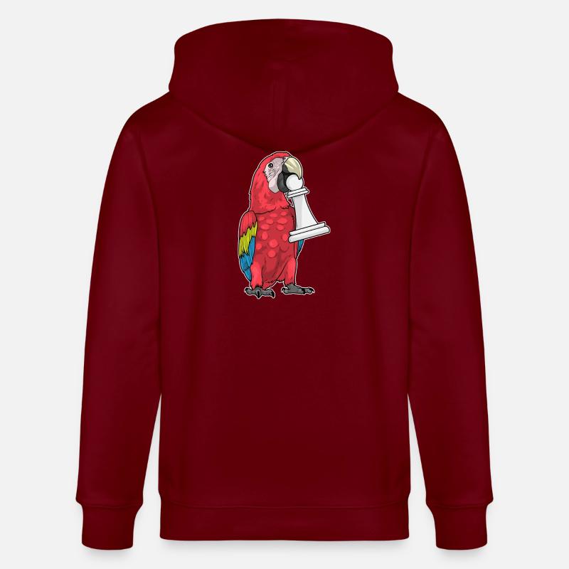 Papagei Schachfigur Bauer Schach - Stanley/Stella Unisex Bio-Kapuzenjacke CULTIVATOR  - Burgunderrot