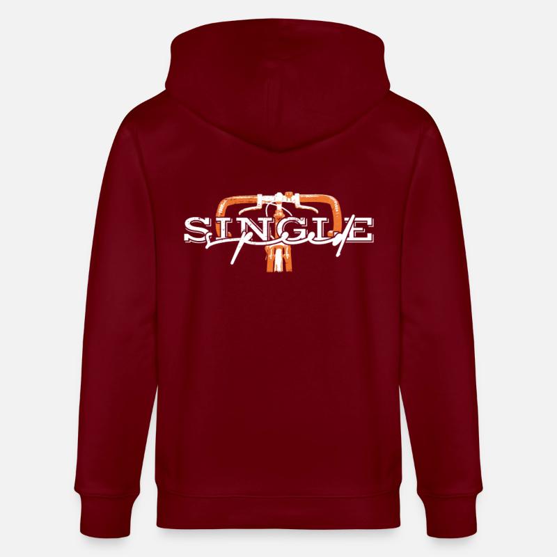 Vélo Single Speed Graphique - Veste à capuche bio CULTIVATOR Stanley/Stella Unisexe - bordeaux