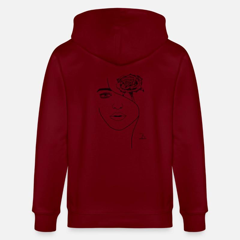 Visage Fleurissant - Veste à capuche bio CULTIVATOR Stanley/Stella Unisexe - bordeaux