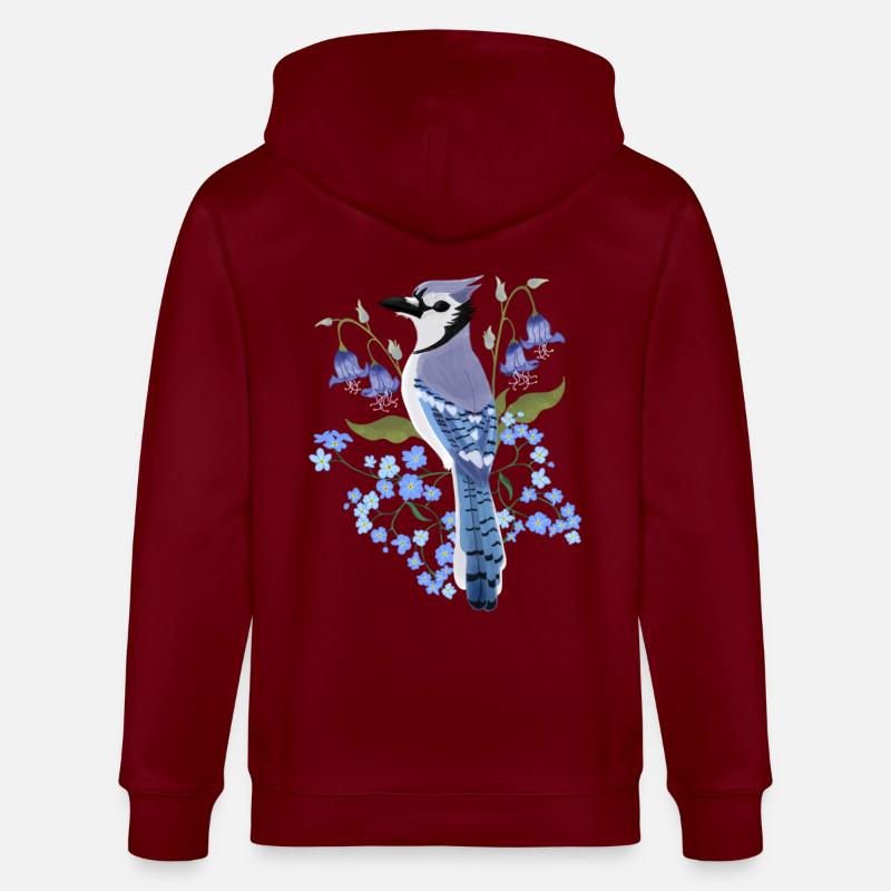 Bluejay - Stanley/Stella Unisex Bio-Kapuzenjacke CULTIVATOR  - Burgunderrot