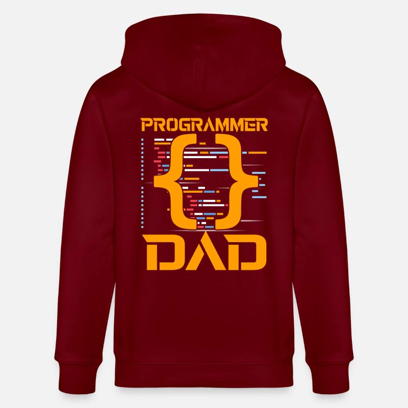 Programmer Dad - Stanley/Stella Unisex Bio-Kapuzenjacke CULTIVATOR  - Burgunderrot
