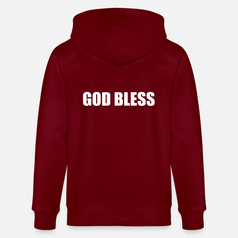 God bless - Stanley/Stella Unisex Bio-Kapuzenjacke CULTIVATOR  - Burgunderrot
