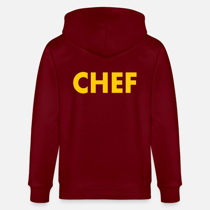 Chef - Stanley/Stella Unisex Bio-Kapuzenjacke CULTIVATOR  - Burgunderrot