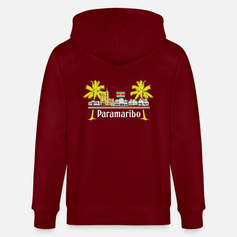 Cabins Paramaribo - Stanley/Stella Unisex Bio-Kapuzenjacke CULTIVATOR  - Burgunderrot