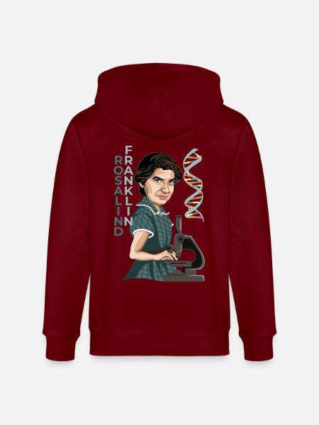 Rosalind Franklin - Stanley/Stella Unisex Bio-Kapuzenjacke CULTIVATOR - Burgunderrot