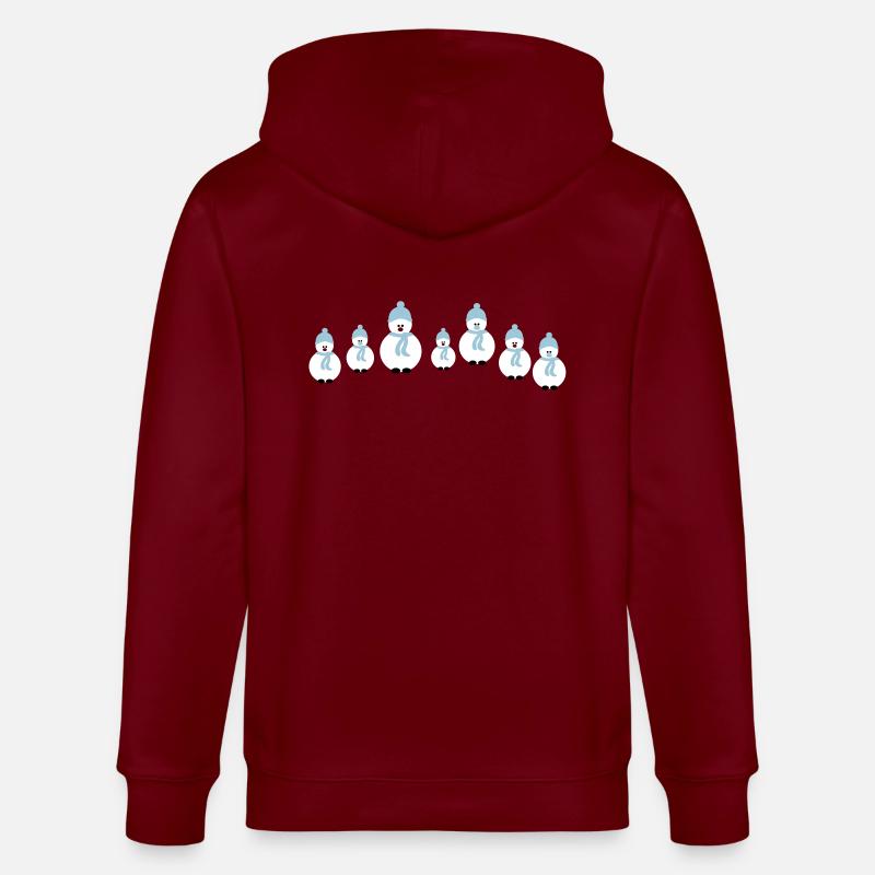 Weihnachten Schneemann-Crew - Stanley/Stella Unisex Bio-Kapuzenjacke CULTIVATOR  - Burgunderrot
