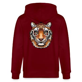 tiger - Stanley/Stella CULTIVATOR  Unisex Organic Hooded Jacket - burgundy - Back - Anna (173cm)