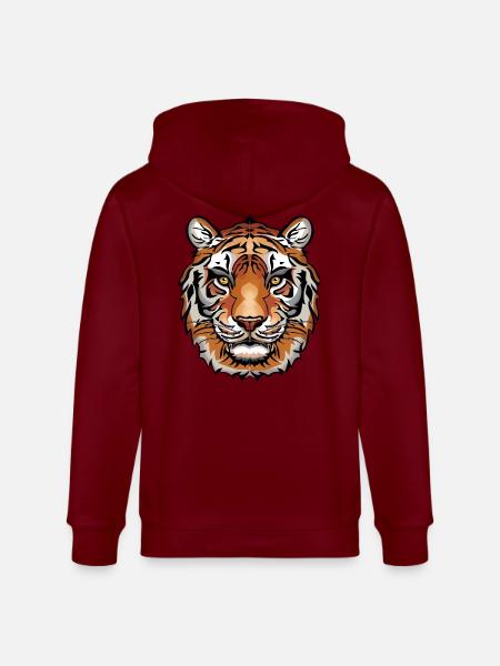 tigre - Veste à capuche bio CULTIVATOR Stanley/Stella Unisexe - bordeaux
