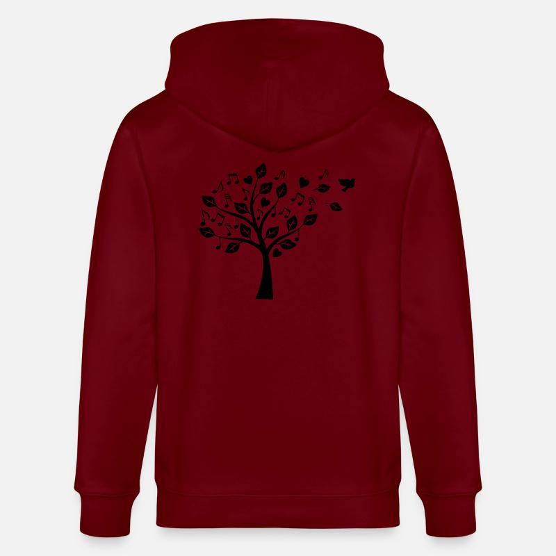 TREE - Veste à capuche bio CULTIVATOR Stanley/Stella Unisexe - bordeaux