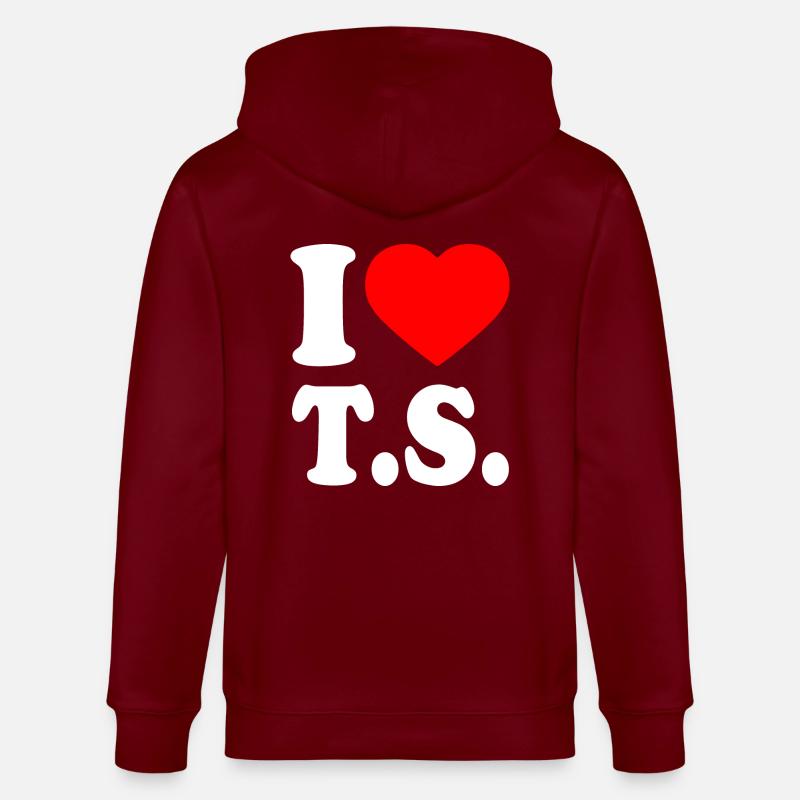 I love ts - Veste à capuche bio CULTIVATOR Stanley/Stella Unisexe - bordeaux