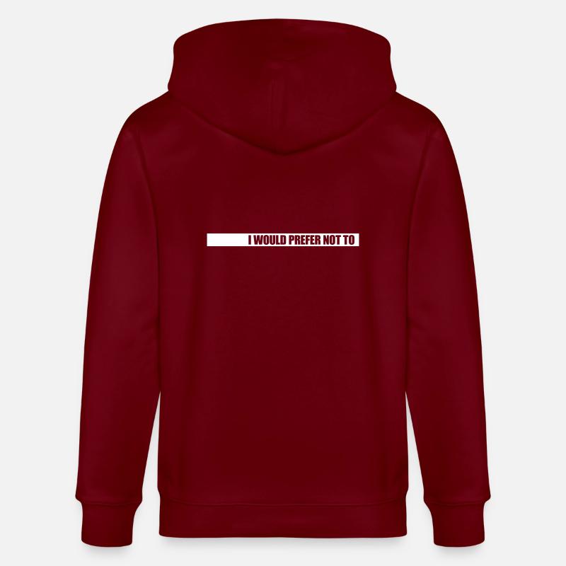 I prefer not to - Stanley/Stella Unisex Bio-Kapuzenjacke CULTIVATOR  - Burgunderrot