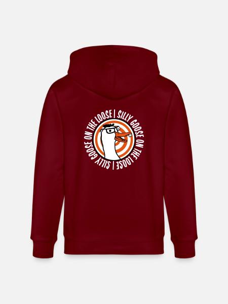 goose on the loose - Stanley/Stella CULTIVATOR  Unisex Organic Hooded Jacket - burgundy