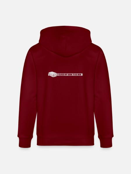 I closed my book - Stanley/Stella CULTIVATOR Unisex Organic Hooded Jacket - burgundy