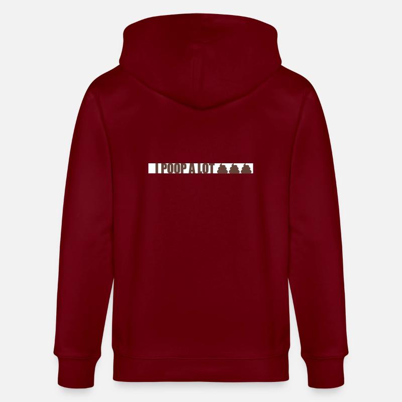 Je fais beaucoup caca - Veste à capuche bio CULTIVATOR Stanley/Stella Unisexe - bordeaux