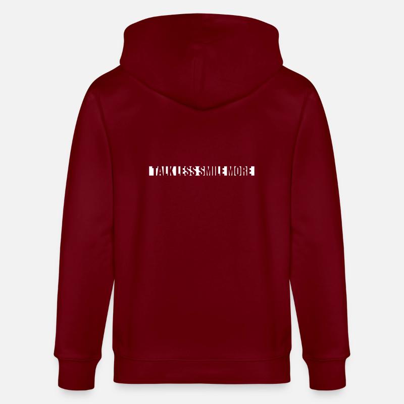 talk less smile more - Stanley/Stella Unisex Bio-Kapuzenjacke CULTIVATOR - Burgunderrot