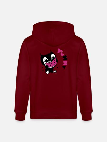 Eule yumyum - Stanley/Stella Unisex Bio-Kapuzenjacke CULTIVATOR - Burgunderrot