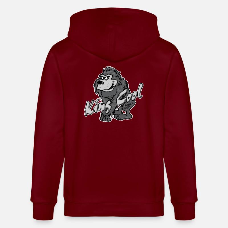 Gorilla King Cool - Stanley/Stella Unisex Bio-Kapuzenjacke CULTIVATOR  - Burgunderrot