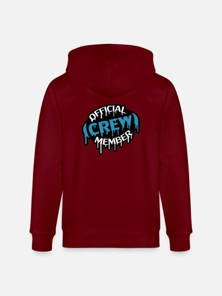 Official Crew Member Stamp - Stanley/Stella CULTIVATOR Unisex Organic Hooded Jacket - burgundy