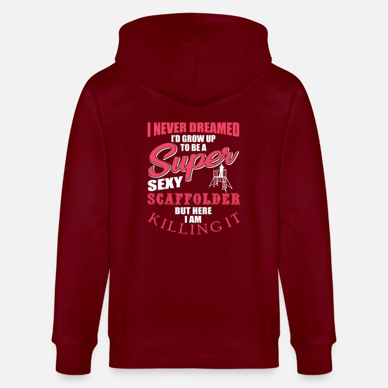 Constructeurs d’échafaudages - Veste à capuche bio CULTIVATOR Stanley/Stella Unisexe - bordeaux