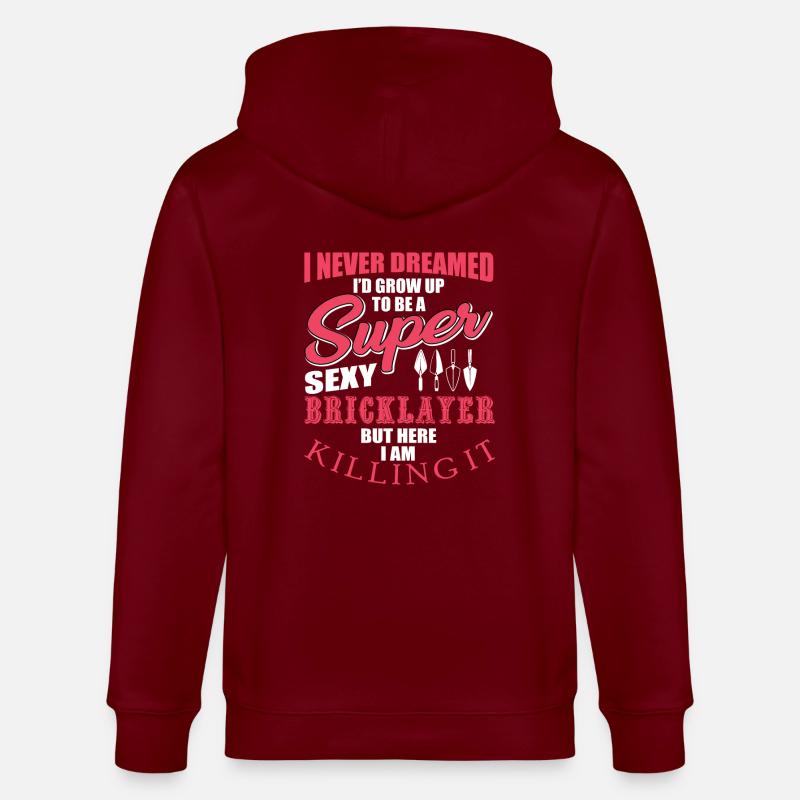 Drôle de maçon disant - Veste à capuche bio CULTIVATOR Stanley/Stella Unisexe - bordeaux