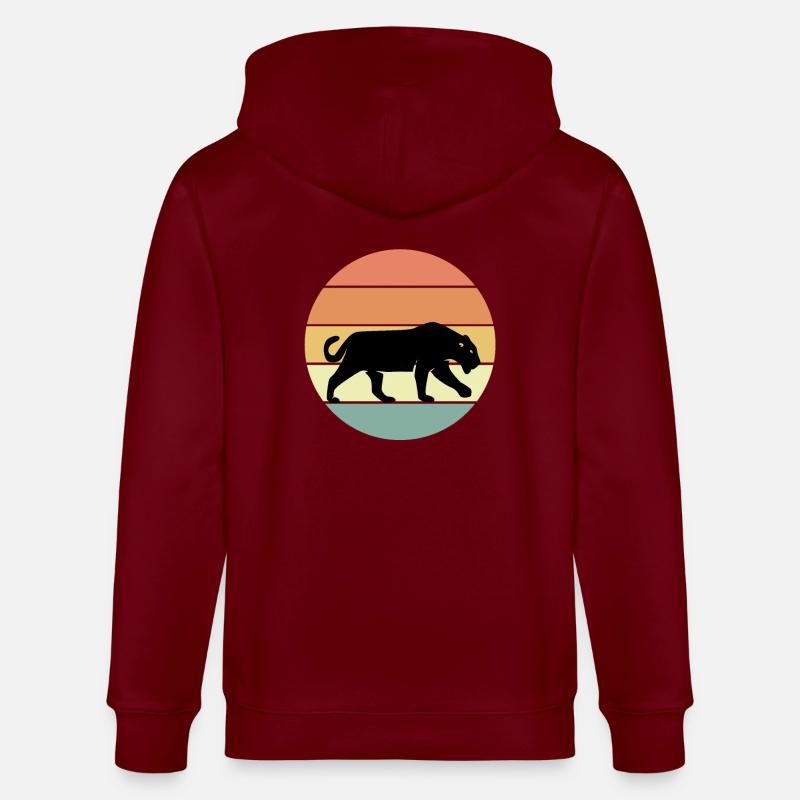 Schwarzer Panther - Stanley/Stella Unisex Bio-Kapuzenjacke CULTIVATOR - Burgunderrot