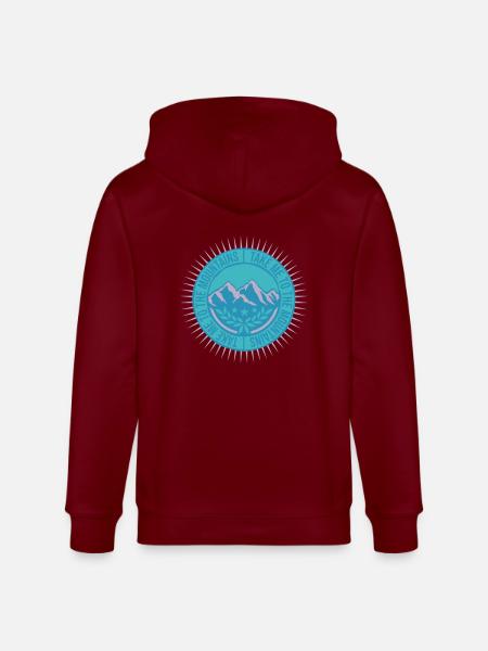 To the mountains quote - Stanley/Stella CULTIVATOR  Unisex Organic Hooded Jacket - burgundy