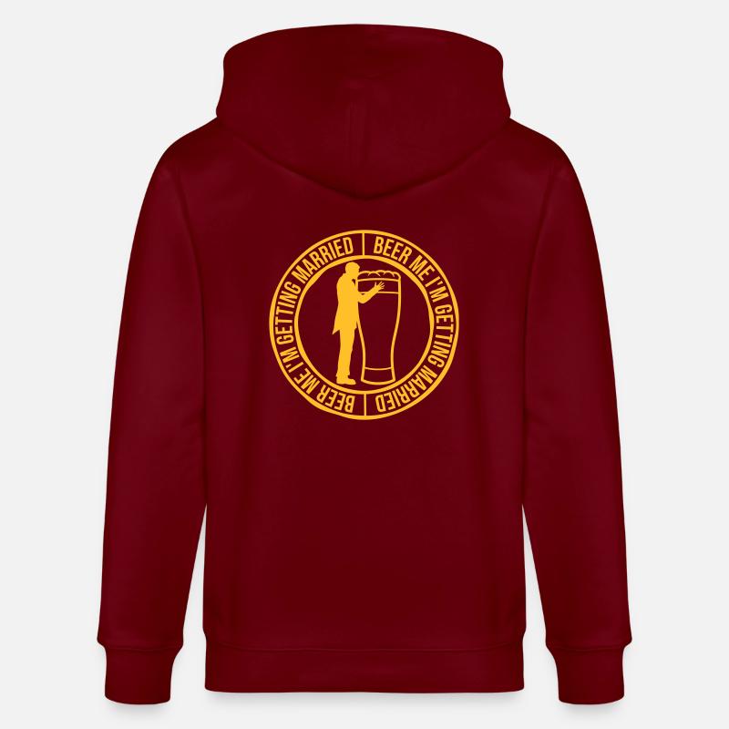 Beer Me Me marier - Veste à capuche bio CULTIVATOR Stanley/Stella Unisexe - bordeaux