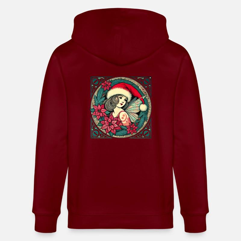 Fée de Noël - Veste à capuche bio CULTIVATOR Stanley/Stella Unisexe - bordeaux