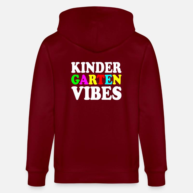 kindergarten vibes - Stanley/Stella Unisex Bio-Kapuzenjacke CULTIVATOR  - Burgunderrot