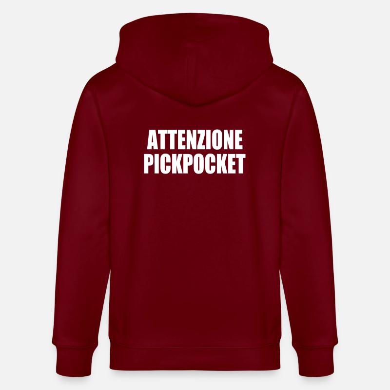 attenzione pickpocket - Veste à capuche bio CULTIVATOR Stanley/Stella Unisexe - bordeaux