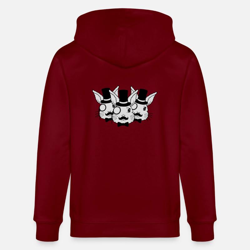 Team Sir Hasen Freunde - Stanley/Stella Unisex Bio-Kapuzenjacke CULTIVATOR  - Burgunderrot