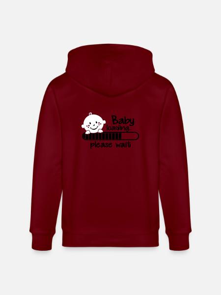 Baby loading.... please wait - Veste à capuche bio CULTIVATOR Stanley/Stella Unisexe - bordeaux