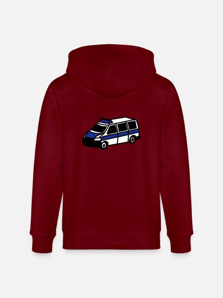 Polizeiwagen - Stanley/Stella Unisex Bio-Kapuzenjacke CULTIVATOR - Burgunderrot