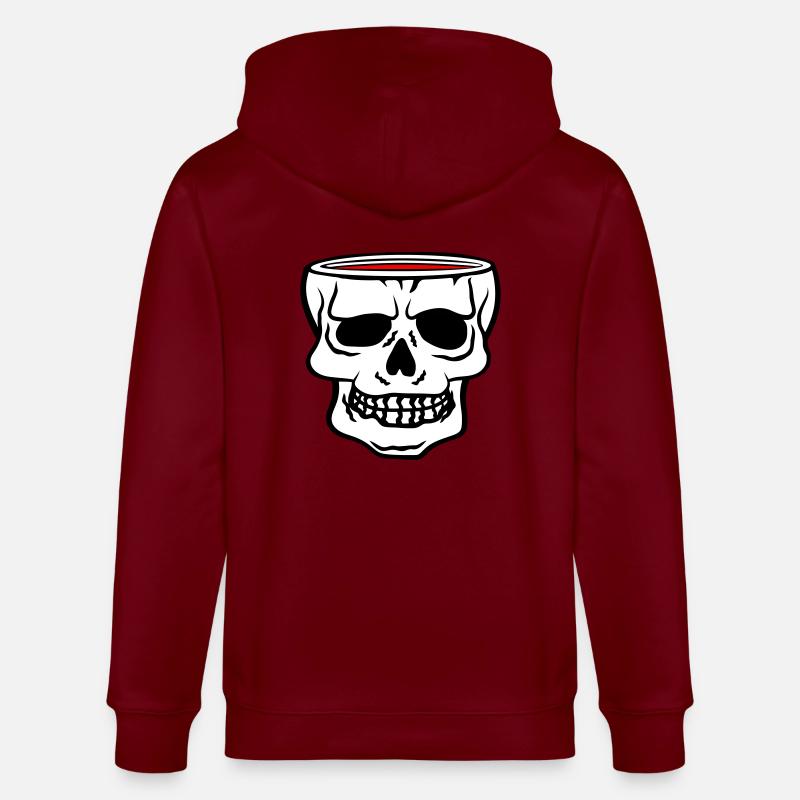 Mug Skull Horreur Halloween - Veste à capuche bio CULTIVATOR Stanley/Stella Unisexe - bordeaux