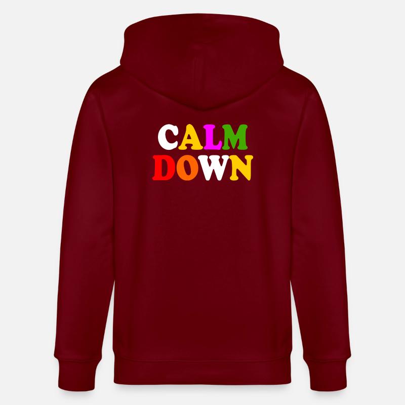 Calm down - Stanley/Stella Unisex Bio-Kapuzenjacke CULTIVATOR  - Burgunderrot