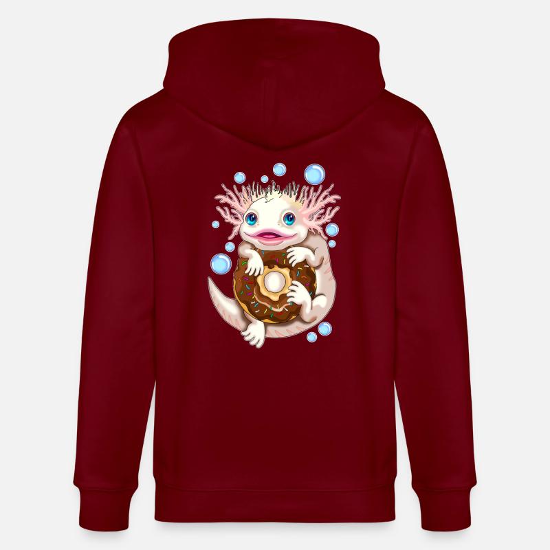 Axolotl Donut Snaxolotl - Veste à capuche bio CULTIVATOR Stanley/Stella Unisexe - bordeaux