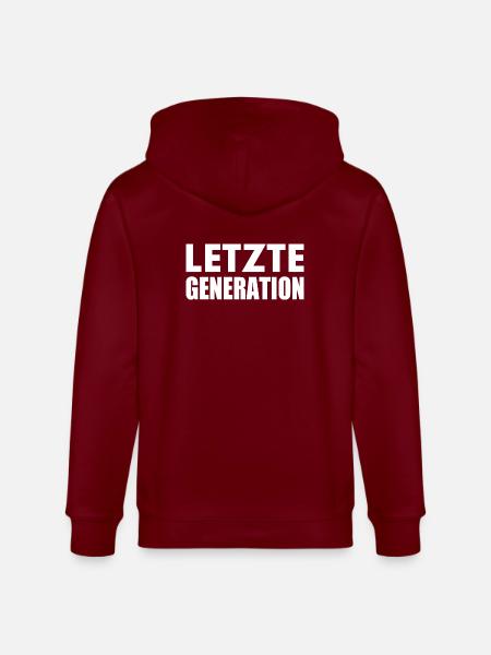 Letzte generation - Stanley/Stella Unisex Bio-Kapuzenjacke CULTIVATOR - Burgunderrot
