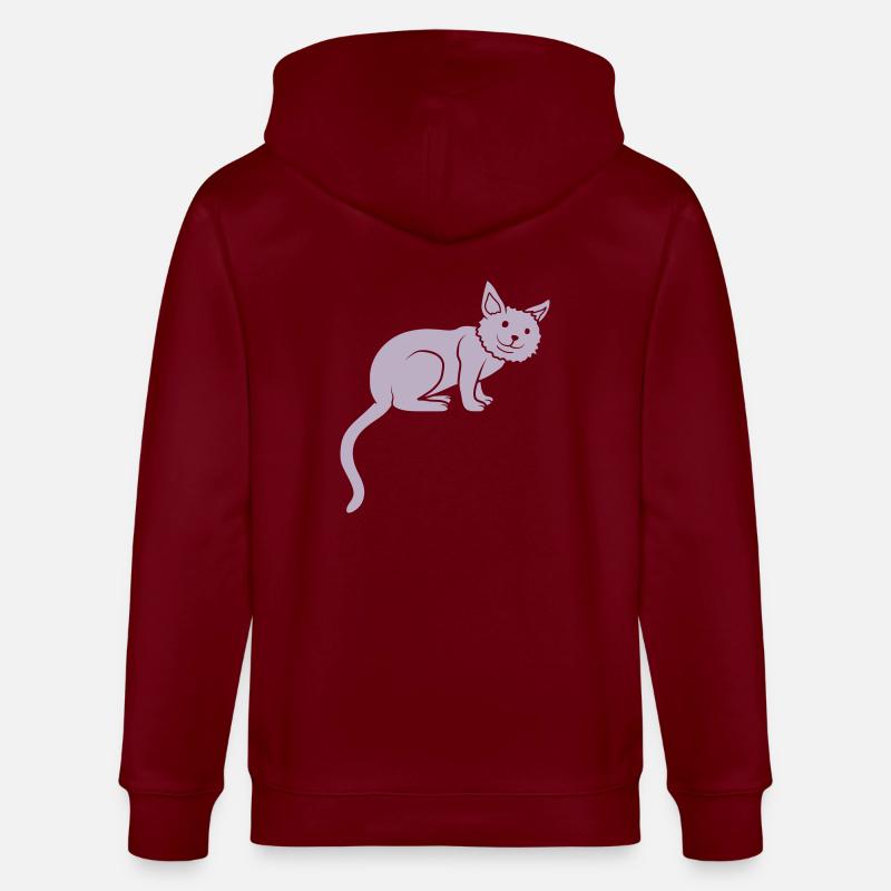 Chaton mignon assis mignon - Veste à capuche bio CULTIVATOR Stanley/Stella Unisexe - bordeaux